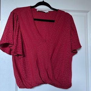 Satin Cheetah Print Top